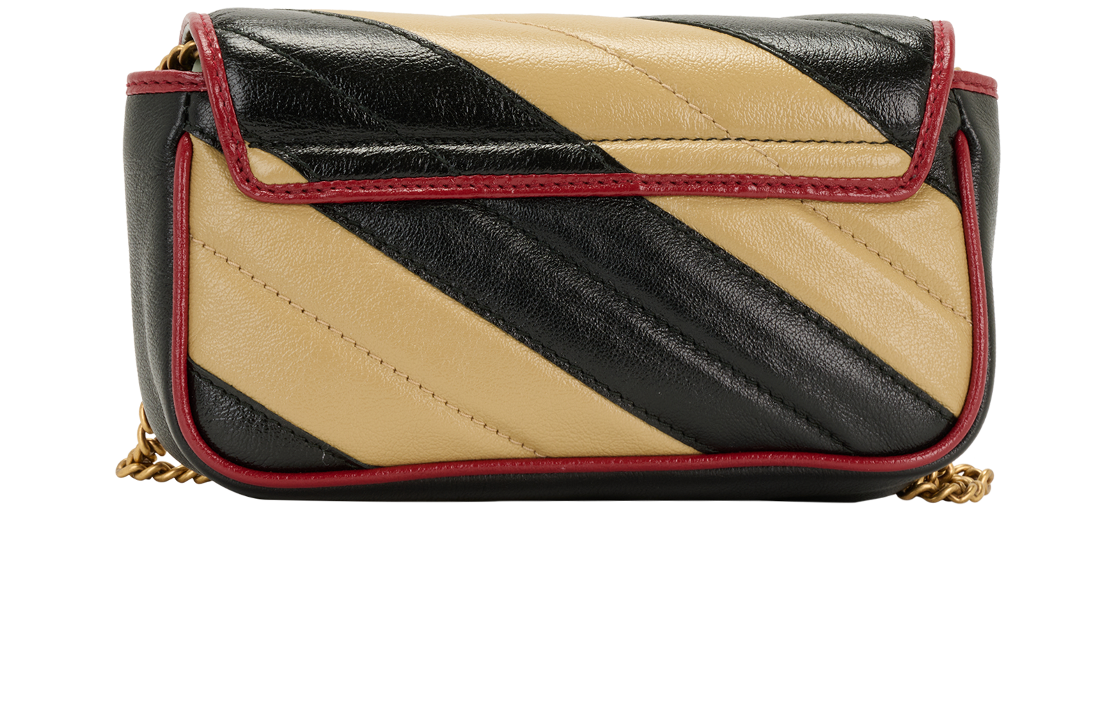 Mini GG Marmont, &pound;650, Handbags, Beige/Black, Leather, Back view
